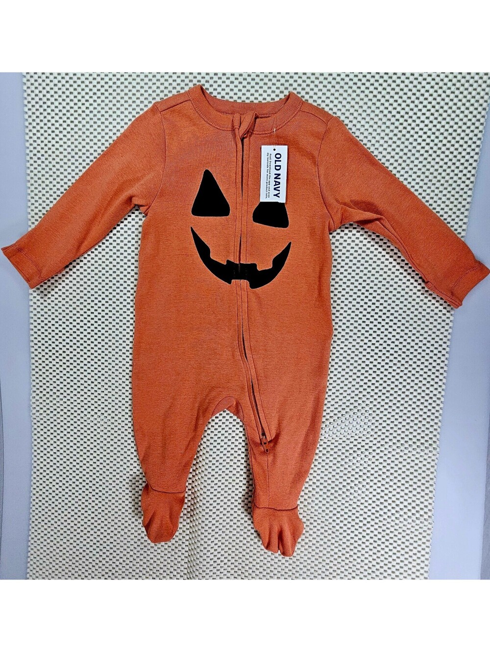 Old Navy Baby 100% Cotton Halloween Jack O Lantern Footed Sleeper 0-3M NWT